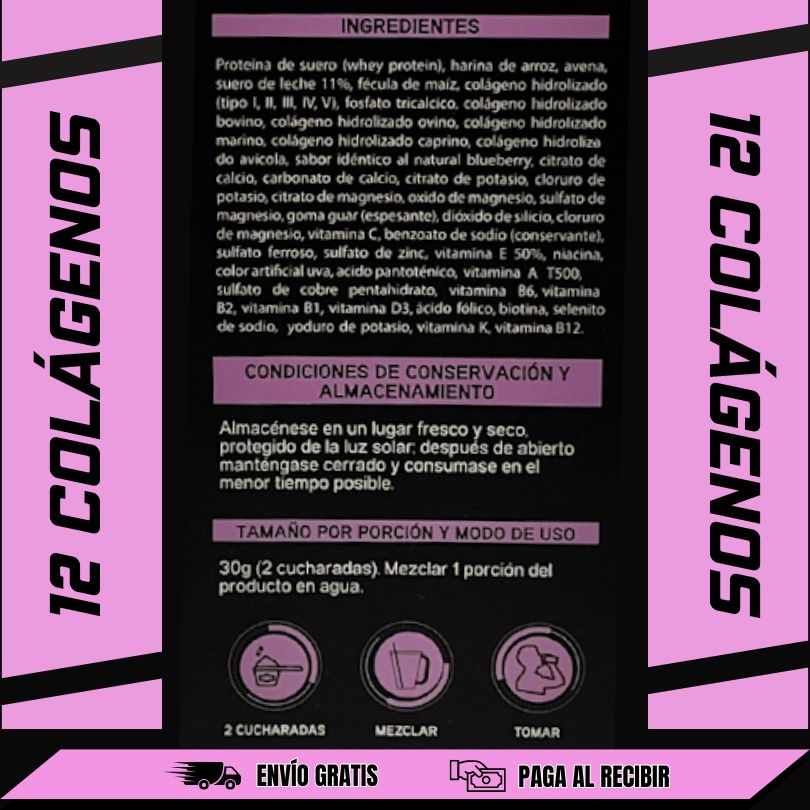 12 Colágenos 1200g - El Rey de los Colágenos