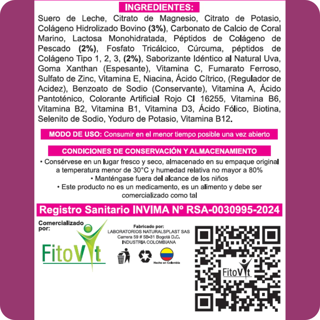 Fitovit - 5 Colágeno Hidrolizado Masticable