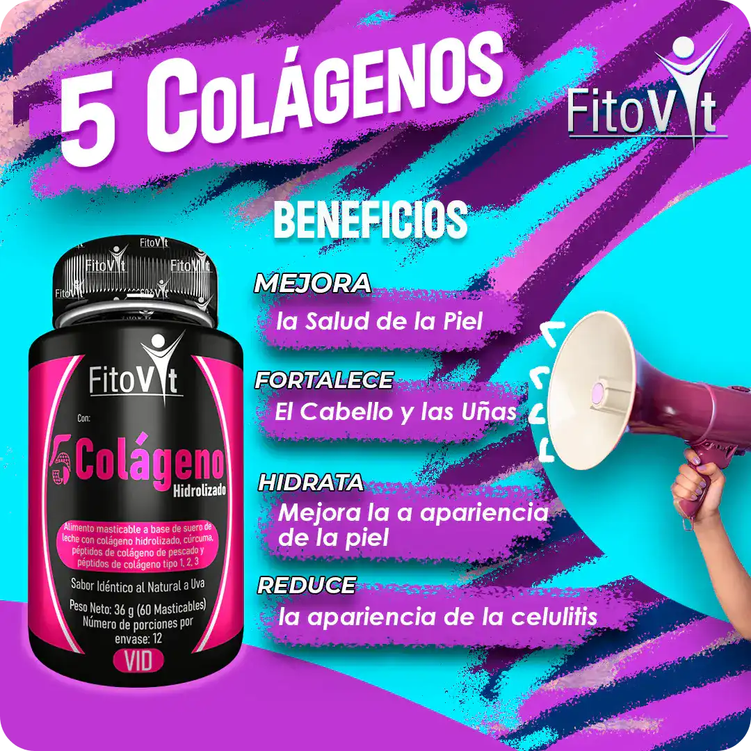 Fitovit - 5 Colágeno Hidrolizado Masticable