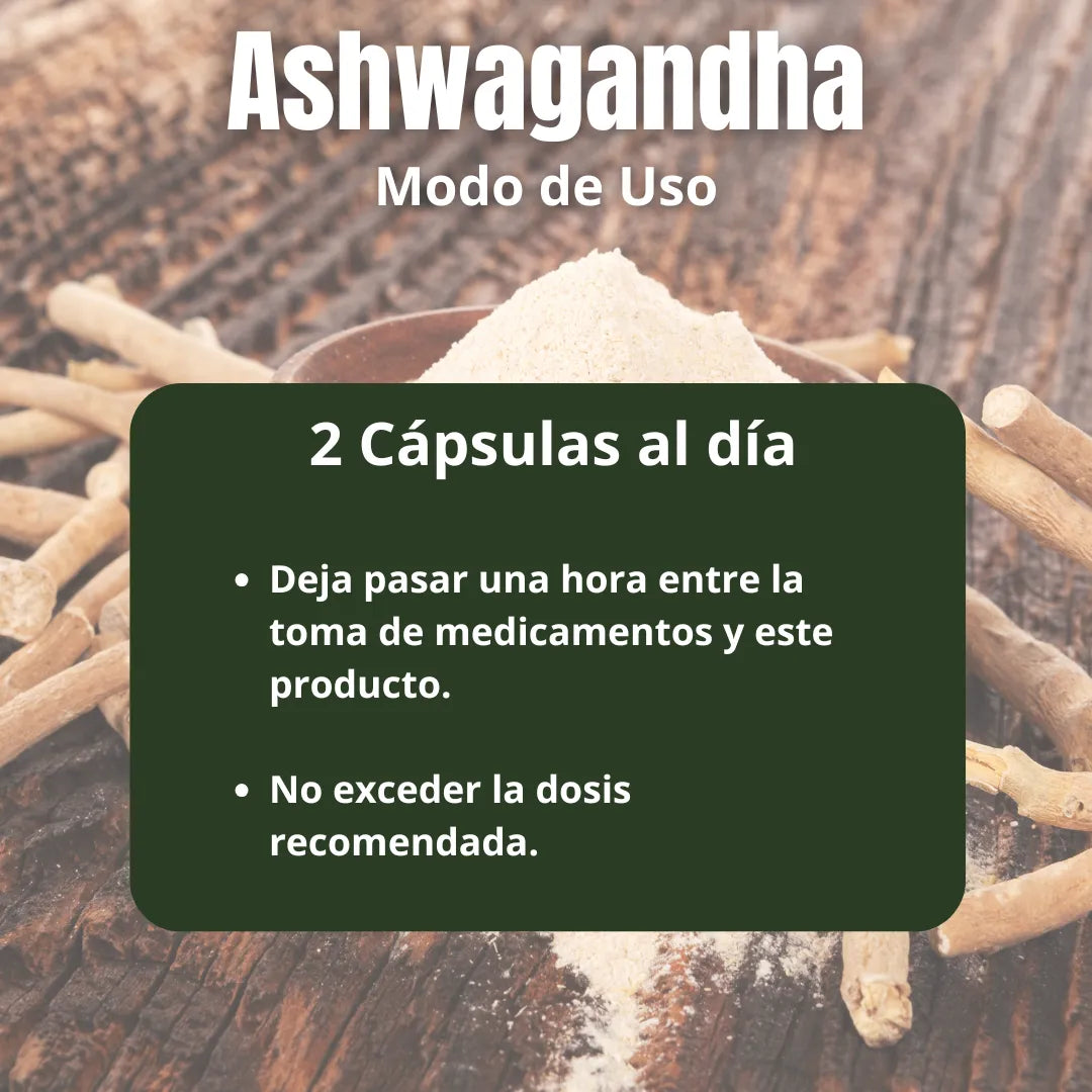 Ashwagandha - 100 Cápsulas de energía pura