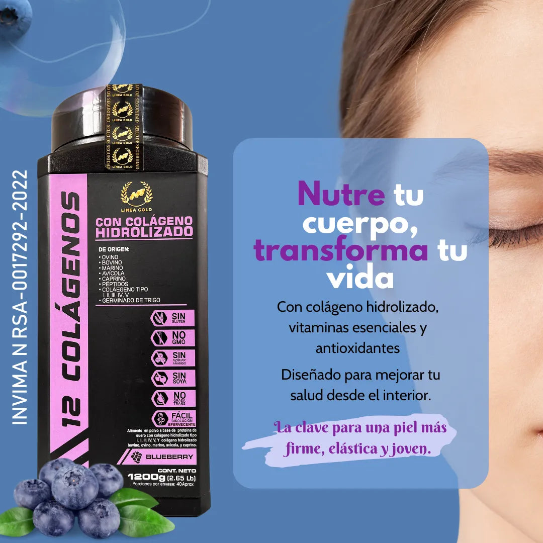 12 Colágenos 1200g - El Rey de los Colágenos