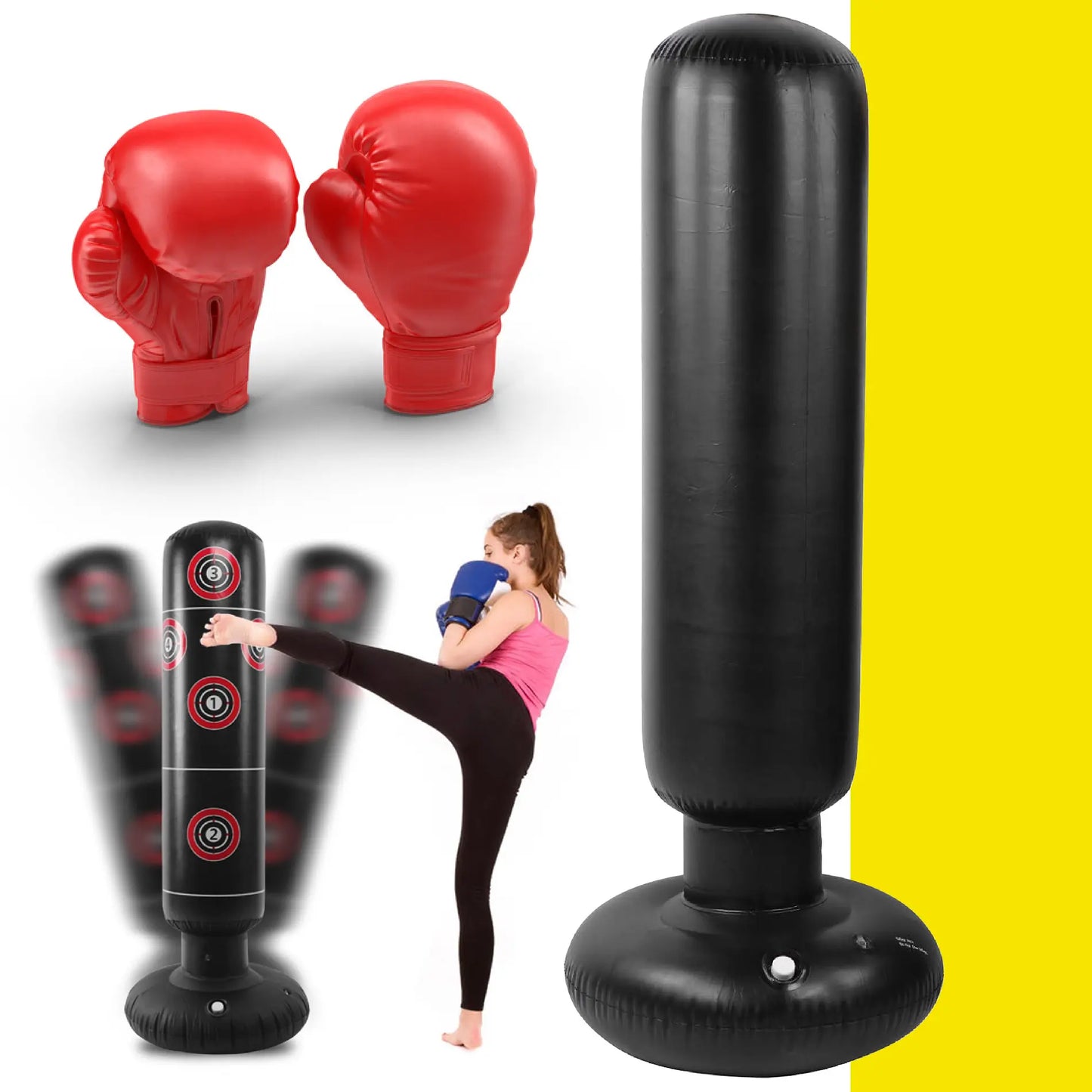 AirBox Kit - Saco inflable de Boxeo + Guantes
