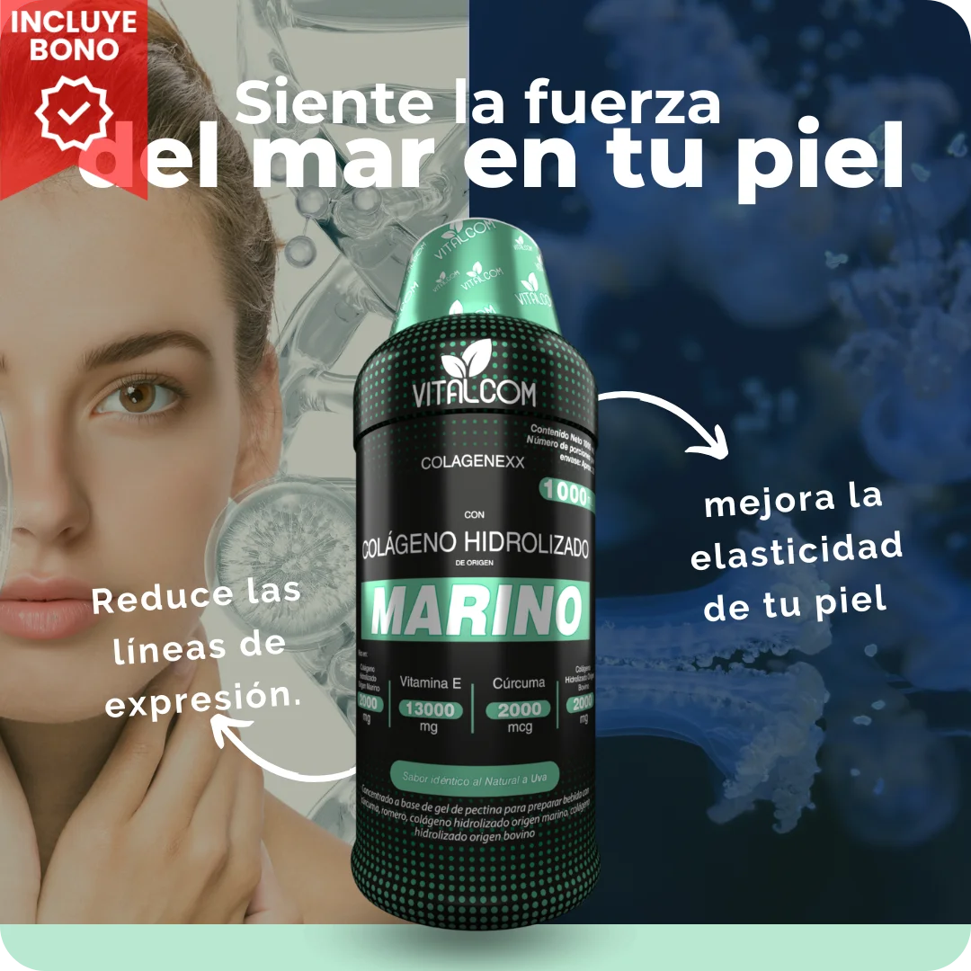 Colágeno Marino 1000ml - Vitalcom