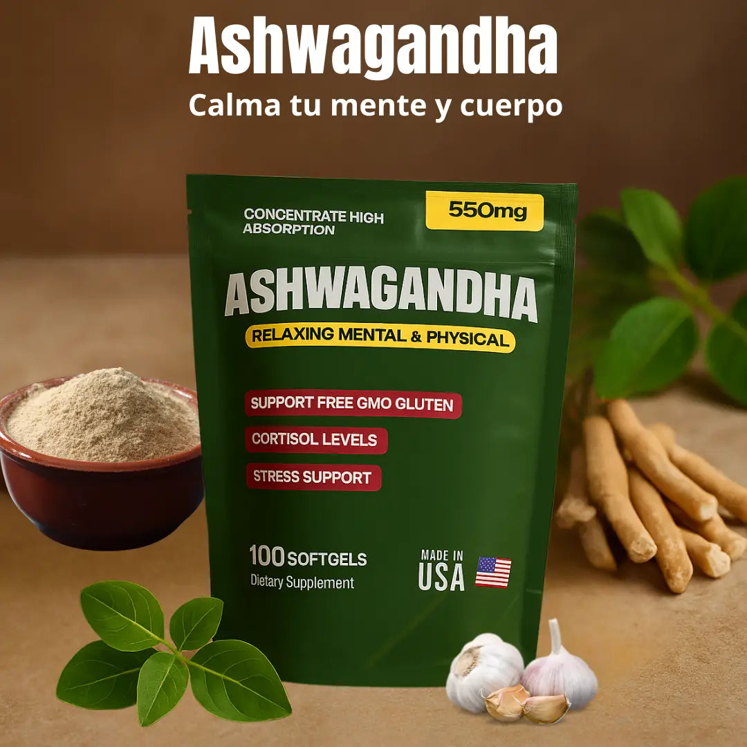 Ashwagandha - 100 Cápsulas de energía pura
