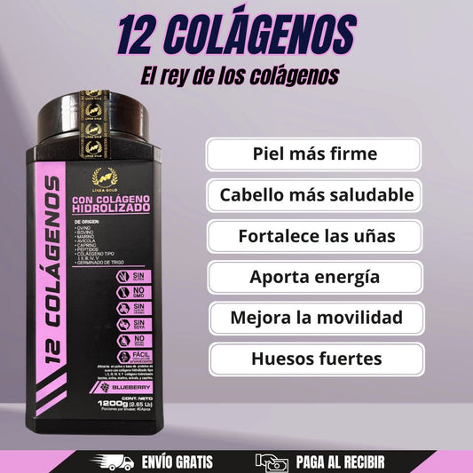 12 Colágenos 1200g - El Rey de los Colágenos