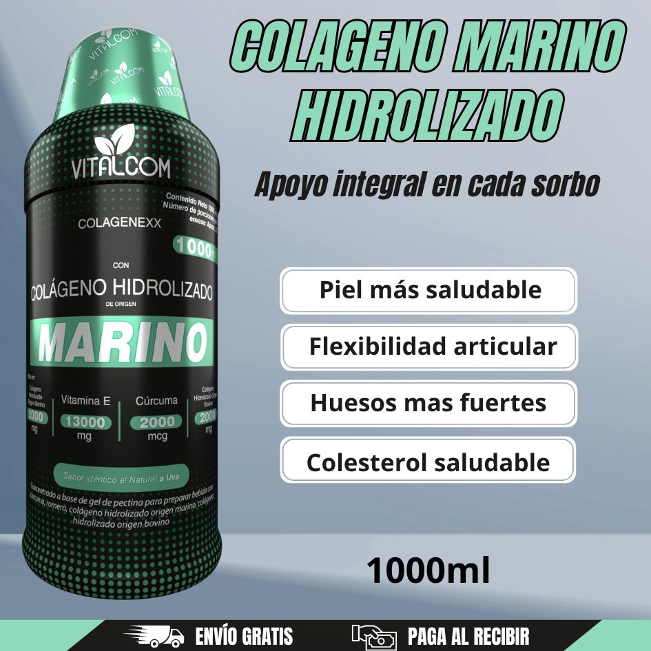 Colágeno Marino 1000ml - Vitalcom