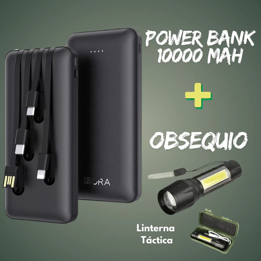Power Bank 10000mah + Linterna Gratis